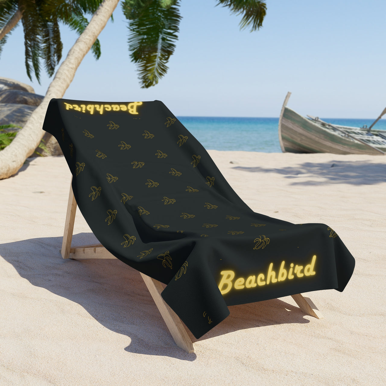 Golden Banana Beach Towel