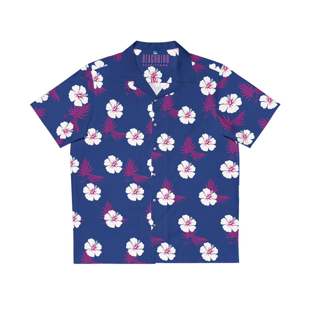 Navy Blue Bird Hawaiian Shirt